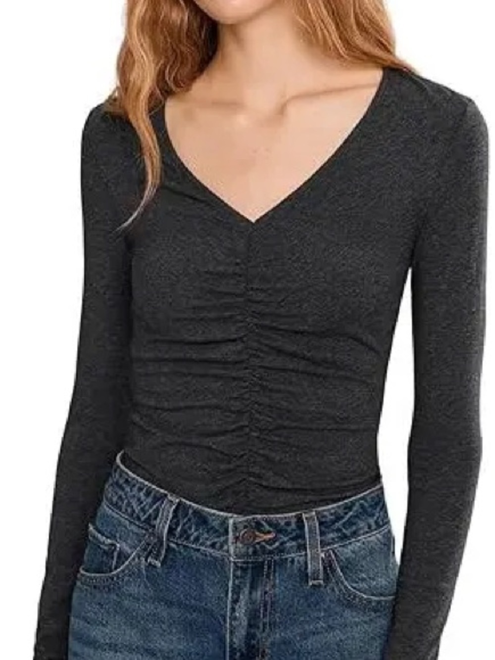 Madewell Slinky V-neck Top Sz. S - Picture 2 of 6